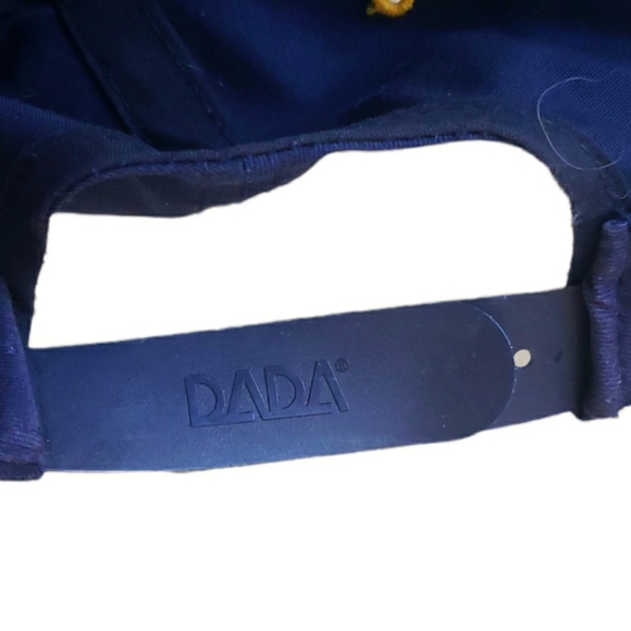 VTG 80s Michigan Wolverines Spellout University Snapback Cap Hat Snap Blue and y - Picture 13 of 15